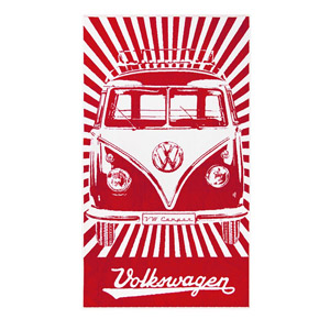 Froté ručník velký VW T1 Bulli Bus ČERVENÝ