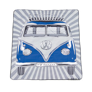 Deka pikniková VW T1 Bulli Bus 200x150 cm s taškou MODRÁ