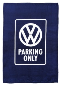 Deka fleesová VW Parking Only modrá 150x200 cm