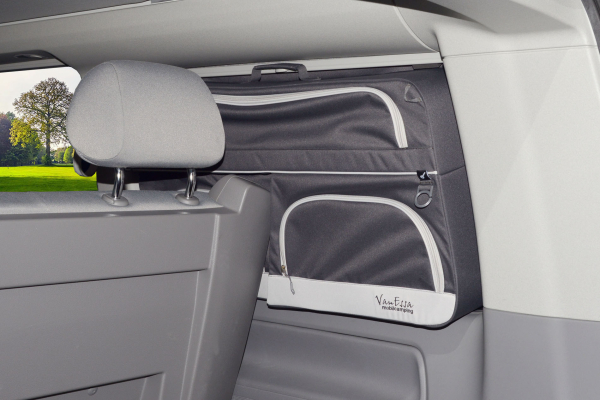 Okenní box VanEssa pro VW T5/T6/T6.1 California 2-lavice, tmavě šedý, 1 kus