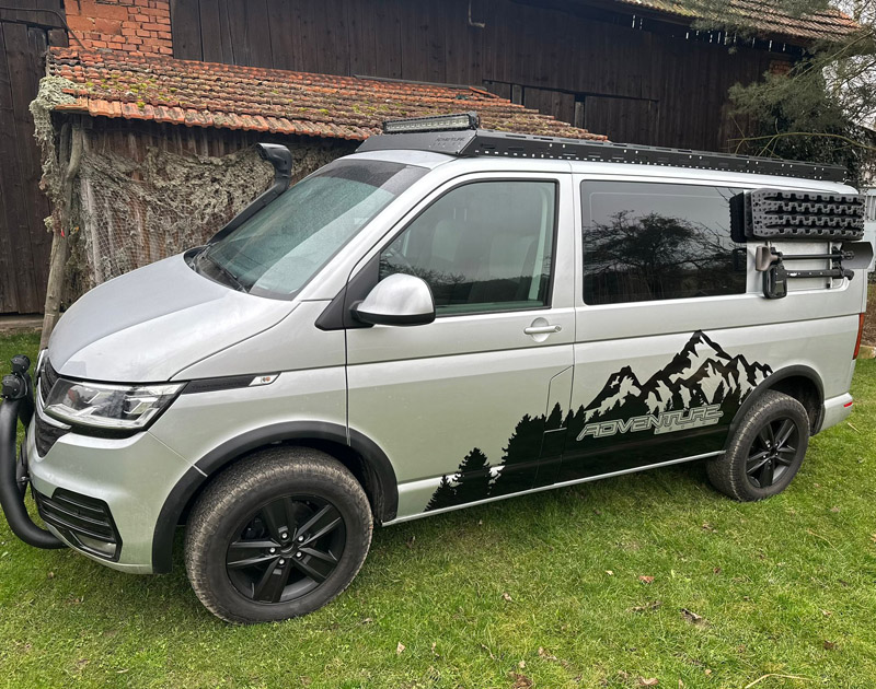 Expediční střešní nosič pro Volkswagen T5/T6/T6.1 Transporter/Multivan/California LONG