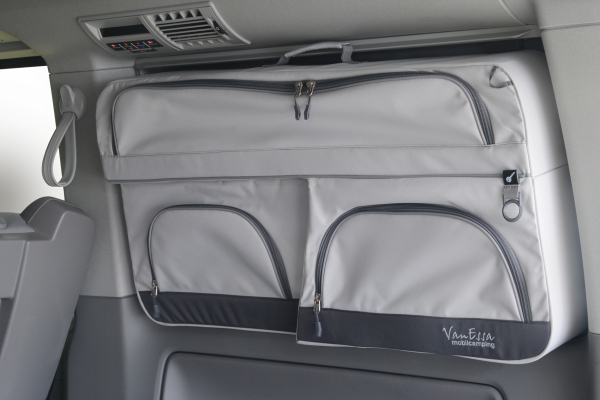 Okenní box VanEssa pro VW T5/T6/T6.1 California 2-lavice, světle šedý, 1 kus