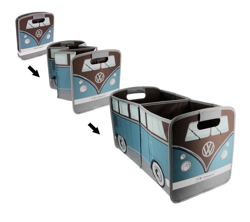 VW T1 Bulli Bus Faltbox – skládací box MODROHNĚDÝ