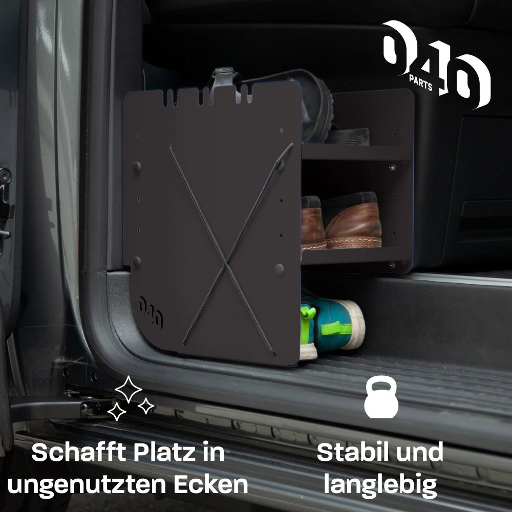 Box na boty černý pro Volkswagen T7 Multivan a California, strana spolujezdce