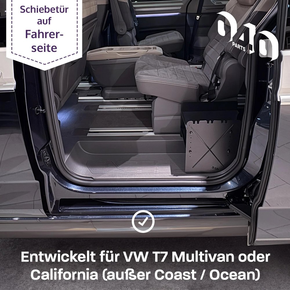 Box na boty černý pro Volkswagen T7 Multivan a California, strana řidiče