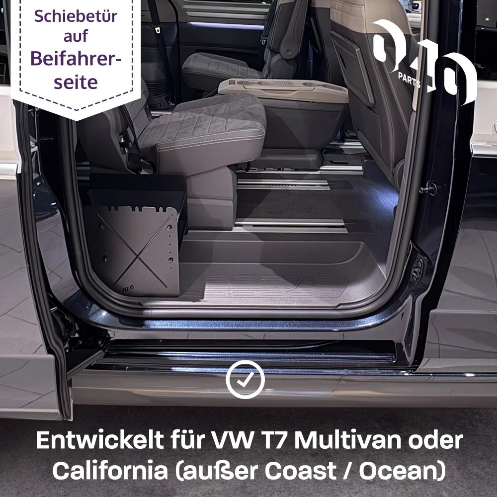 Box na boty černý pro Volkswagen T7 Multivan a California, strana spolujezdce