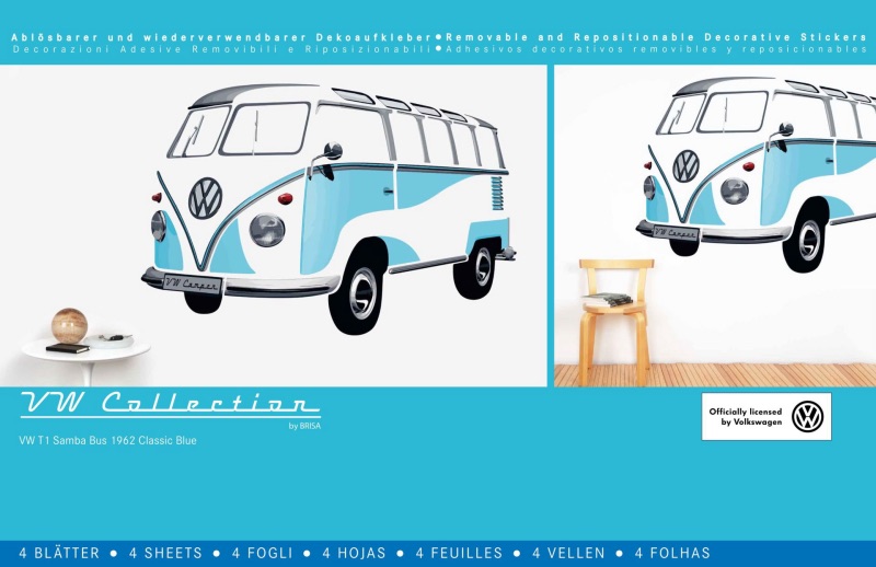 VW T1 Bulli Bus nástěnné tetování 180 x 120 cm