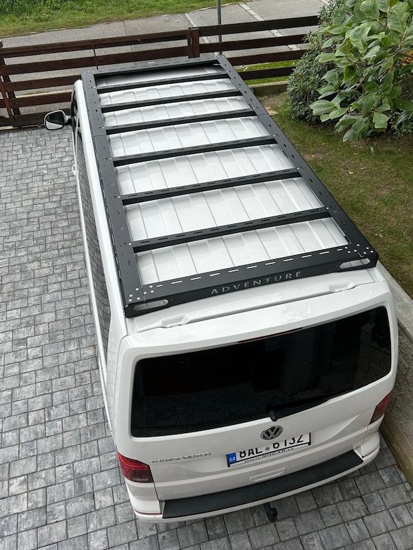 Expediční střešní nosič pro Volkswagen T5/T6/T6.1 Transporter/Multivan/California LONG