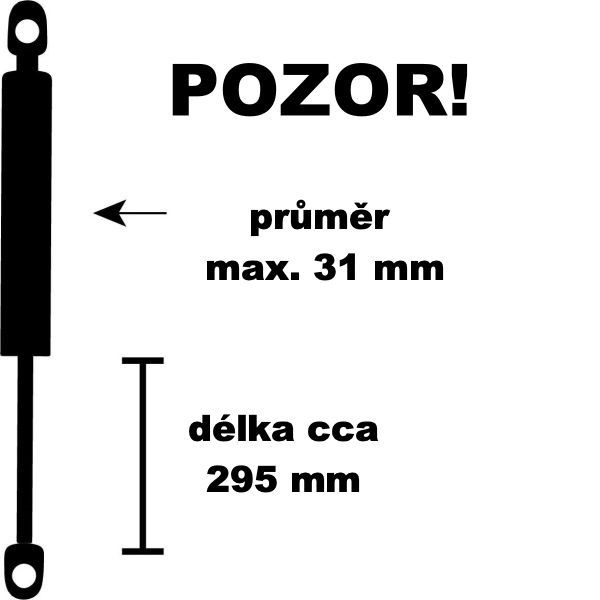 Držák zadních výklopných dveří VW T5/T6/T7 Transporter a Multivan
